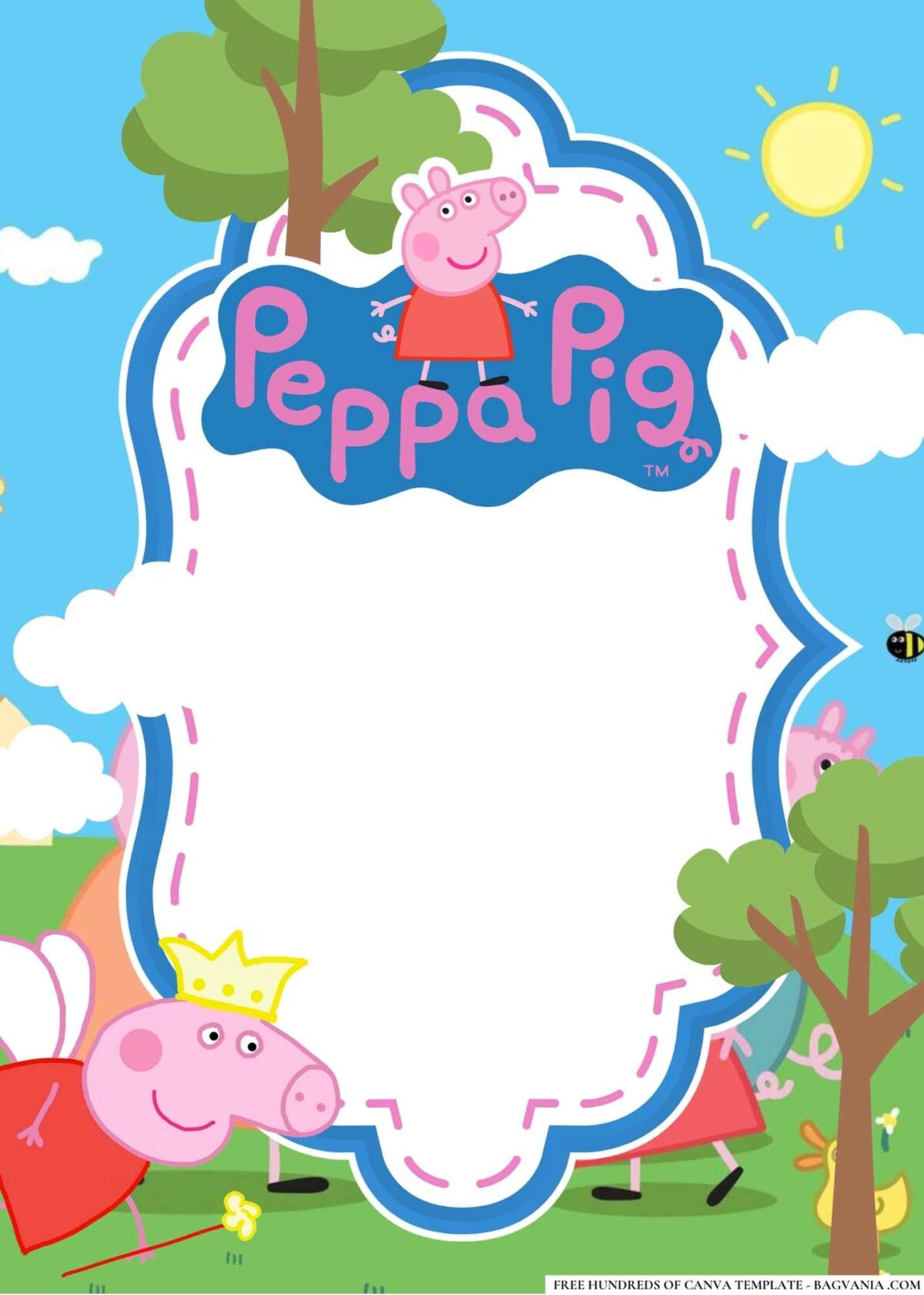 FREE Editable Peppa Pig Birthday Invitations