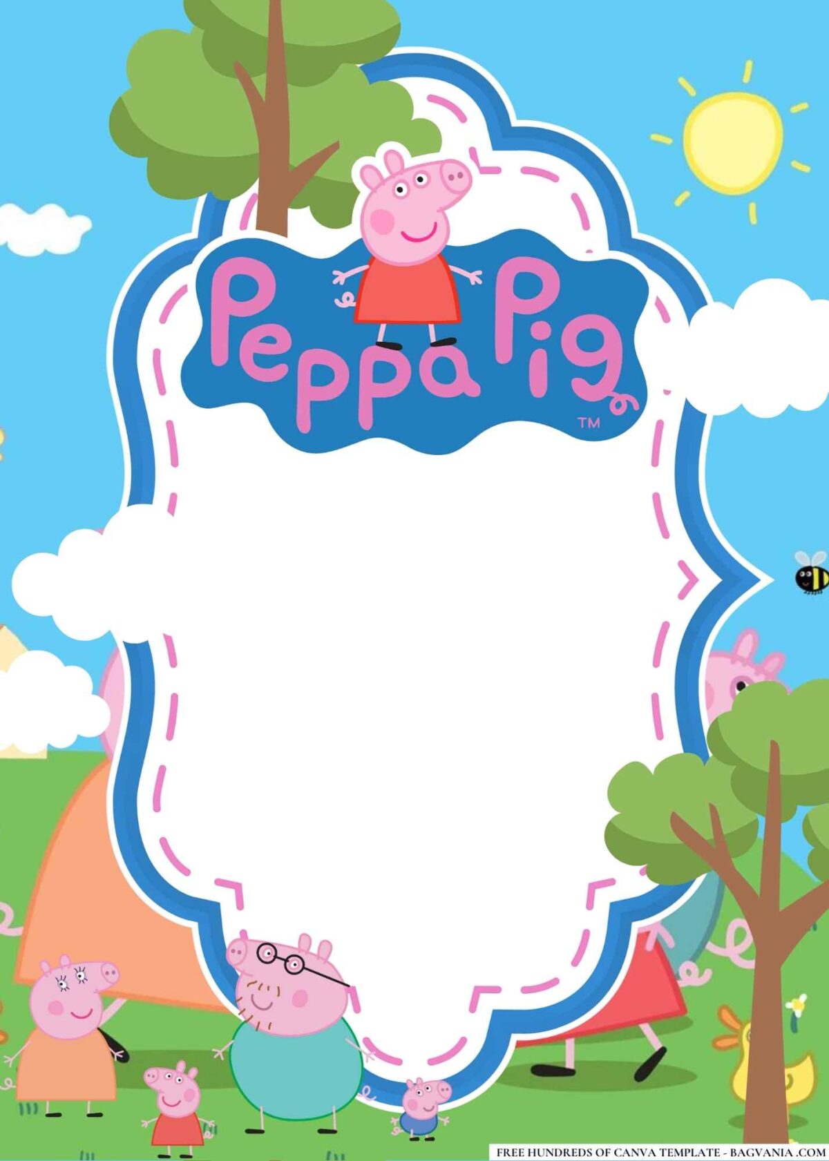 FREE Editable Peppa Pig Birthday Invitations