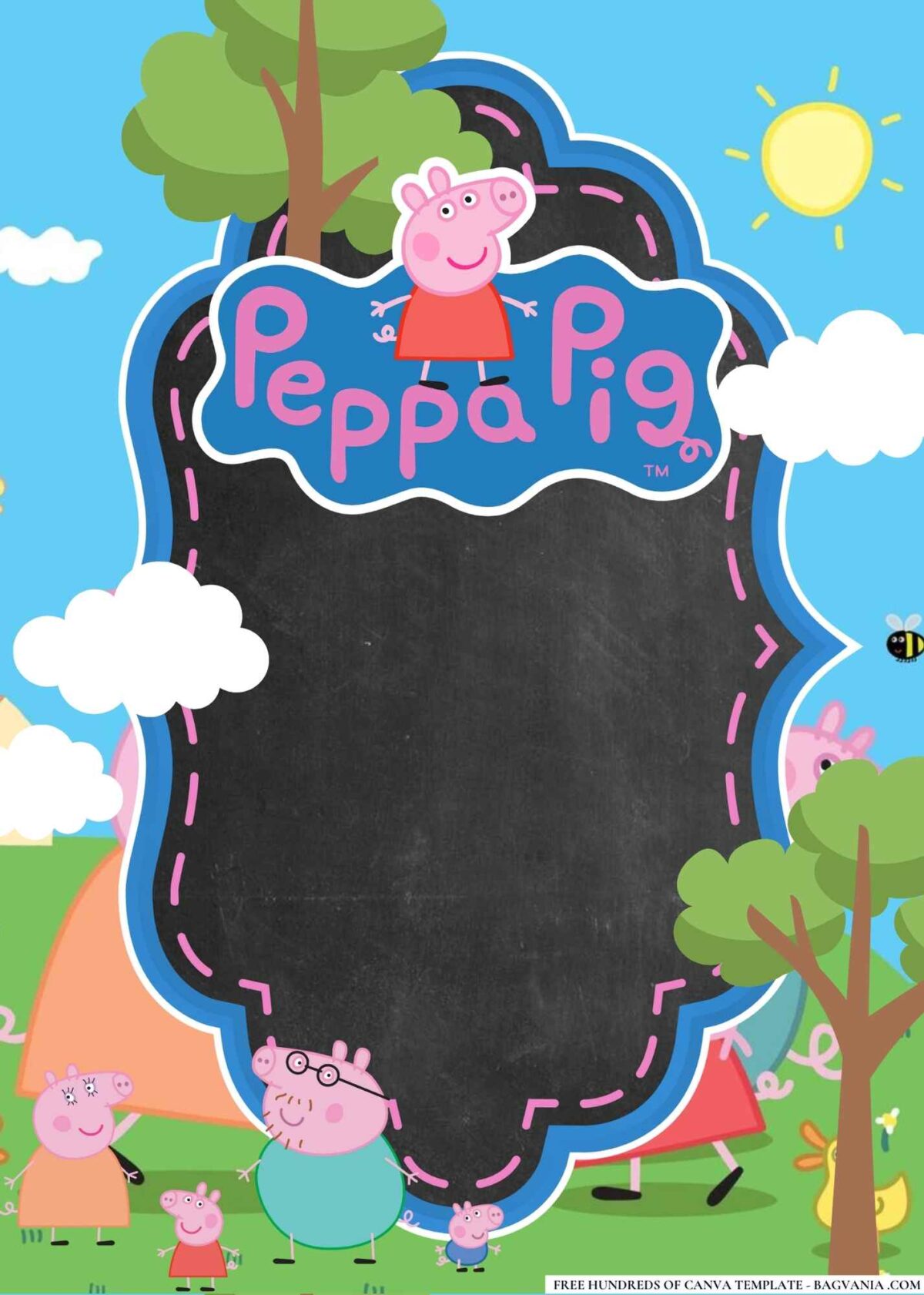 FREE Editable Peppa Pig Birthday Invitations