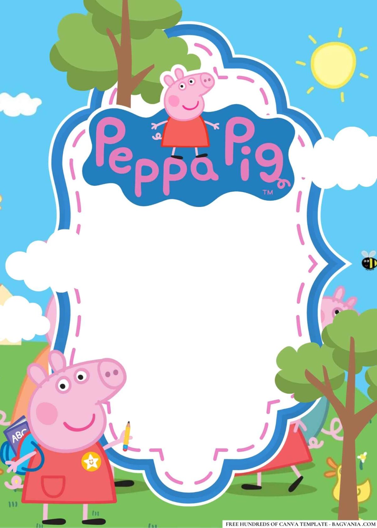 FREE Editable Peppa Pig Birthday Invitations