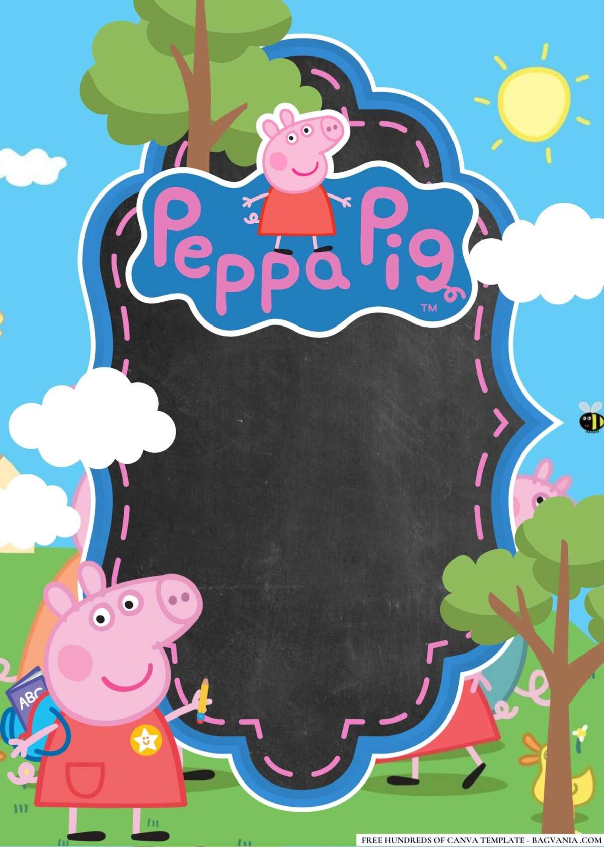 FREE Editable Peppa Pig Birthday Invitations