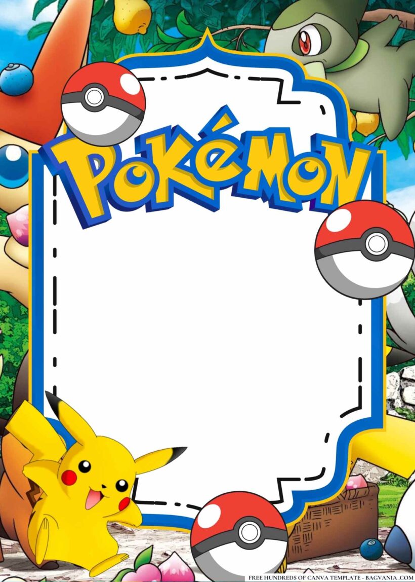 FREE Editable Pokémon Birthday Invitations | Bagvania