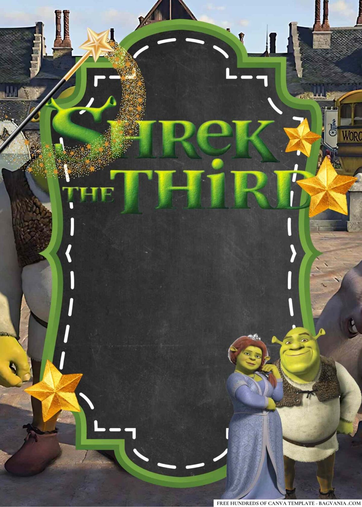 FREE Editable Shrek the Third Birthday Invitations