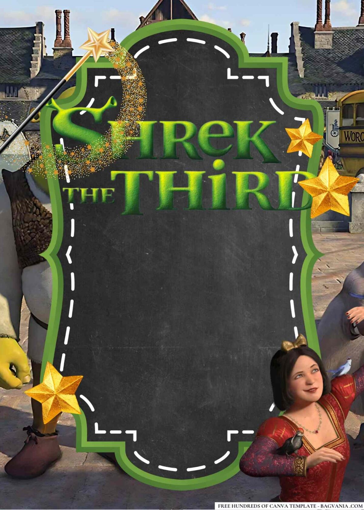 FREE Editable Shrek the Third Birthday Invitations
