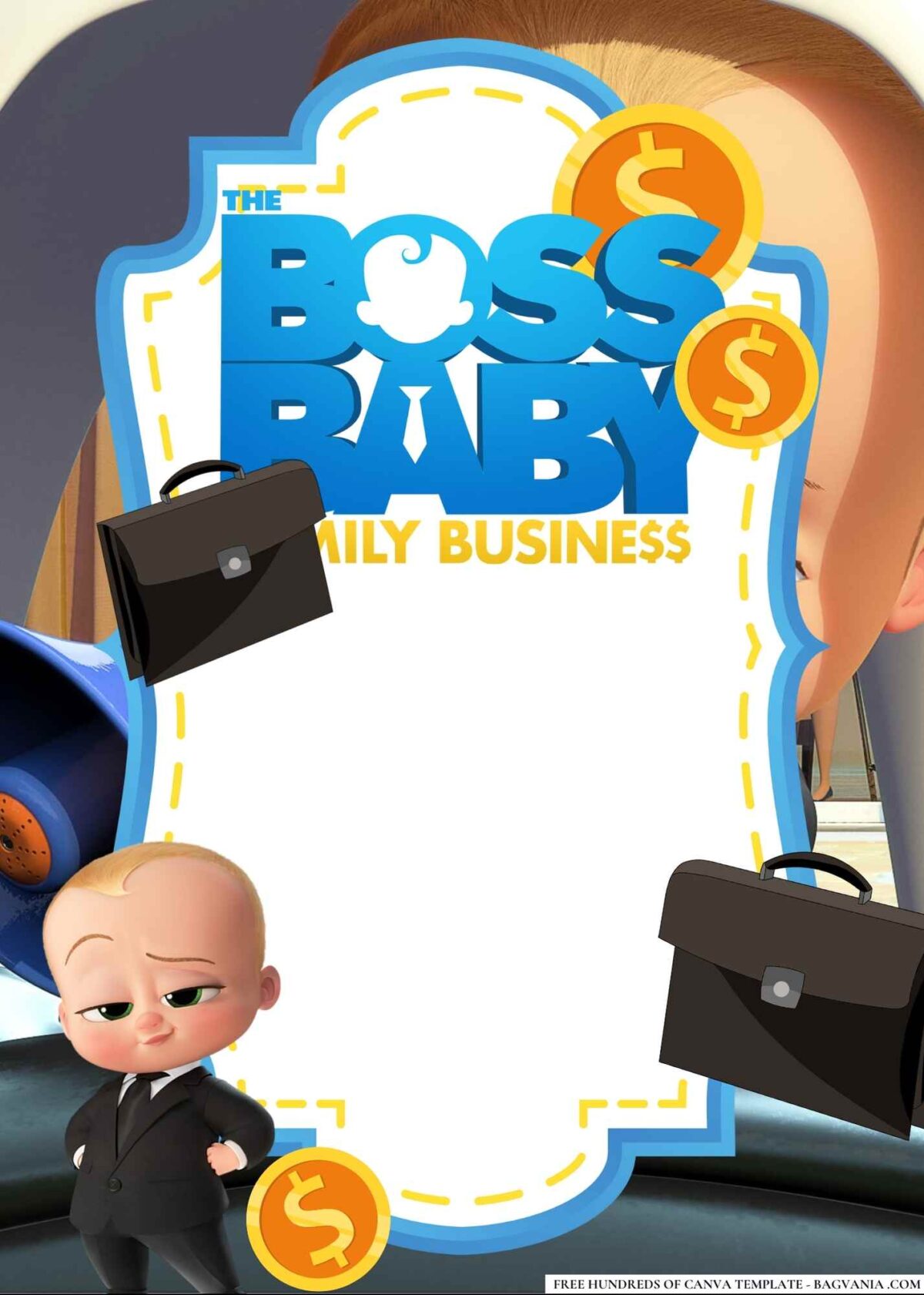 FREE Editable The Boss Baby Birthday Invitations