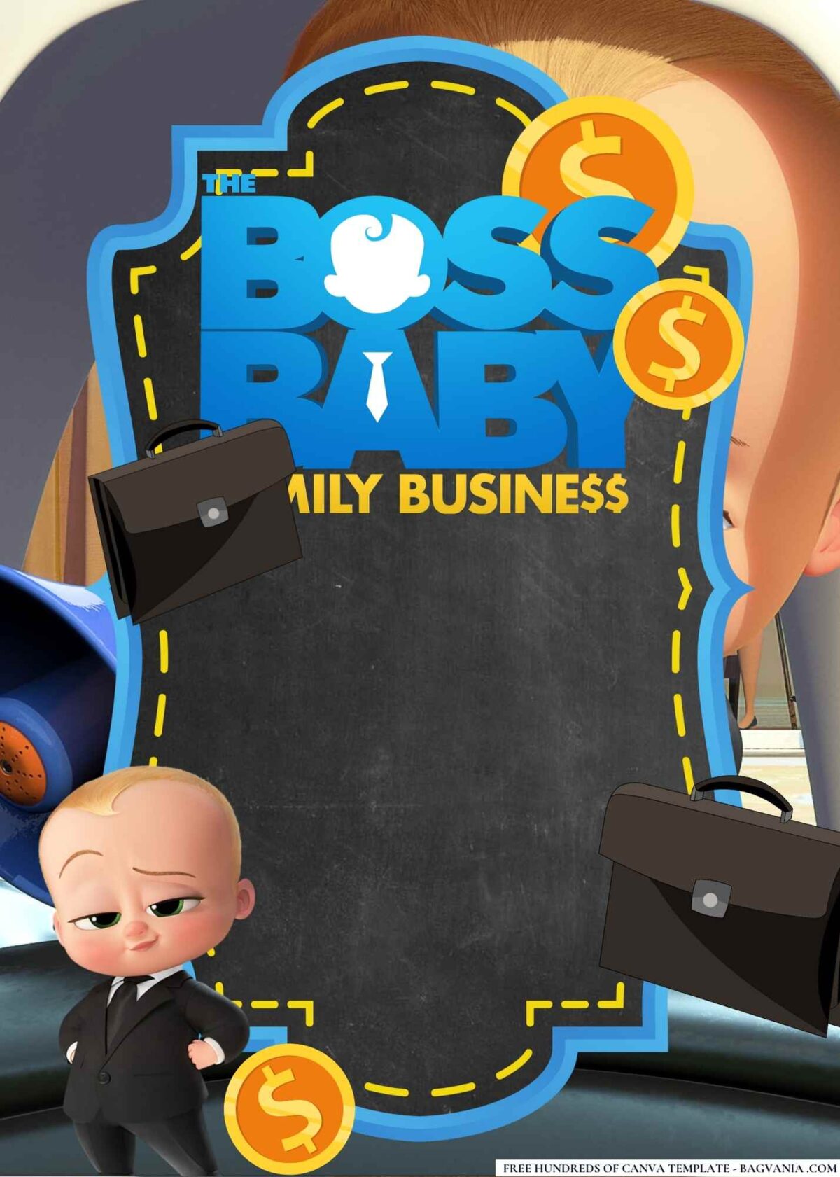 FREE Editable The Boss Baby Birthday Invitations