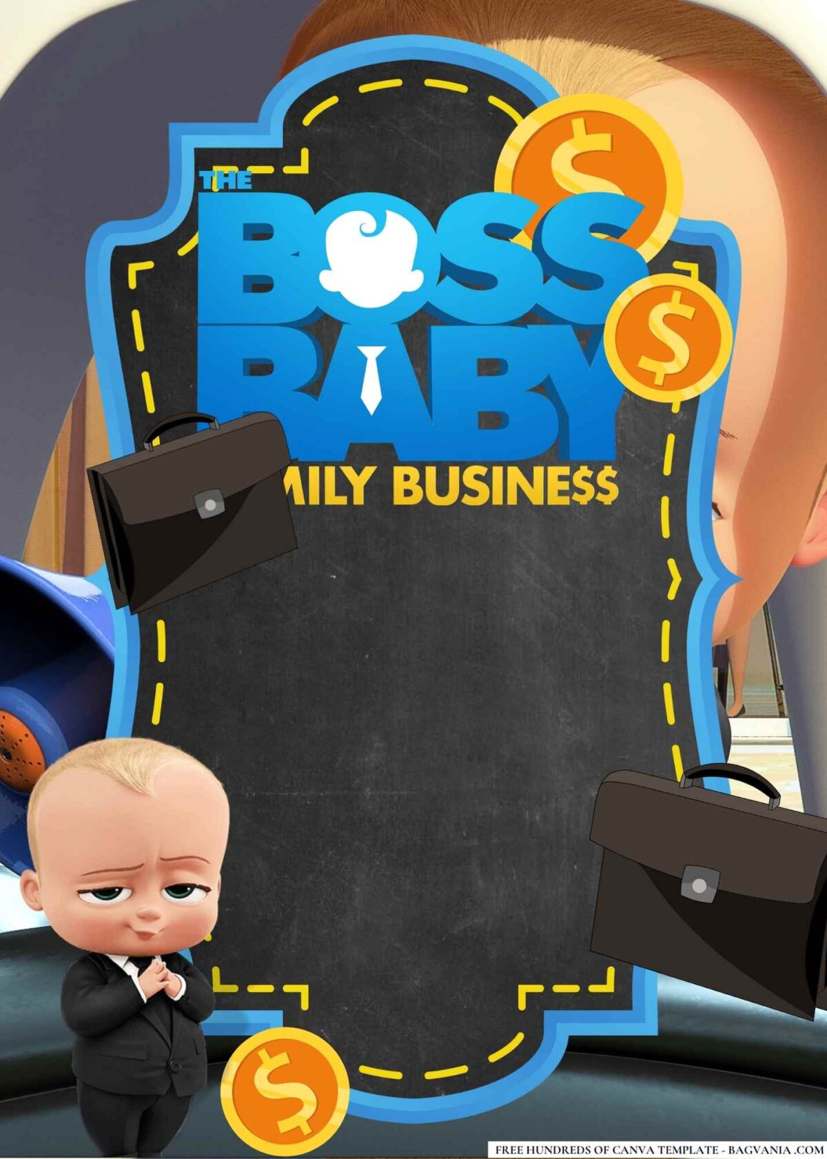 FREE Editable The Boss Baby Birthday Invitations