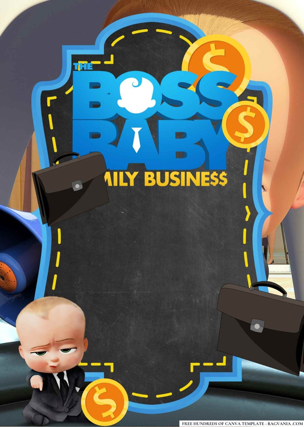 FREE Editable The Boss Baby Birthday Invitations