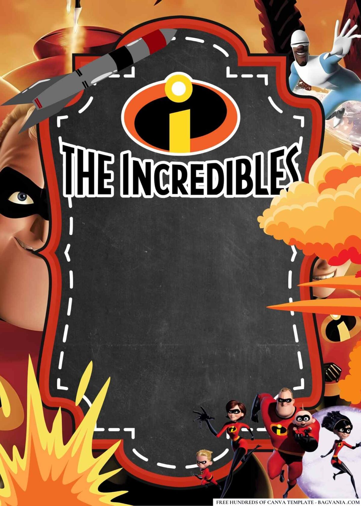 FREE Editable The Incredibles Birthday Invitations