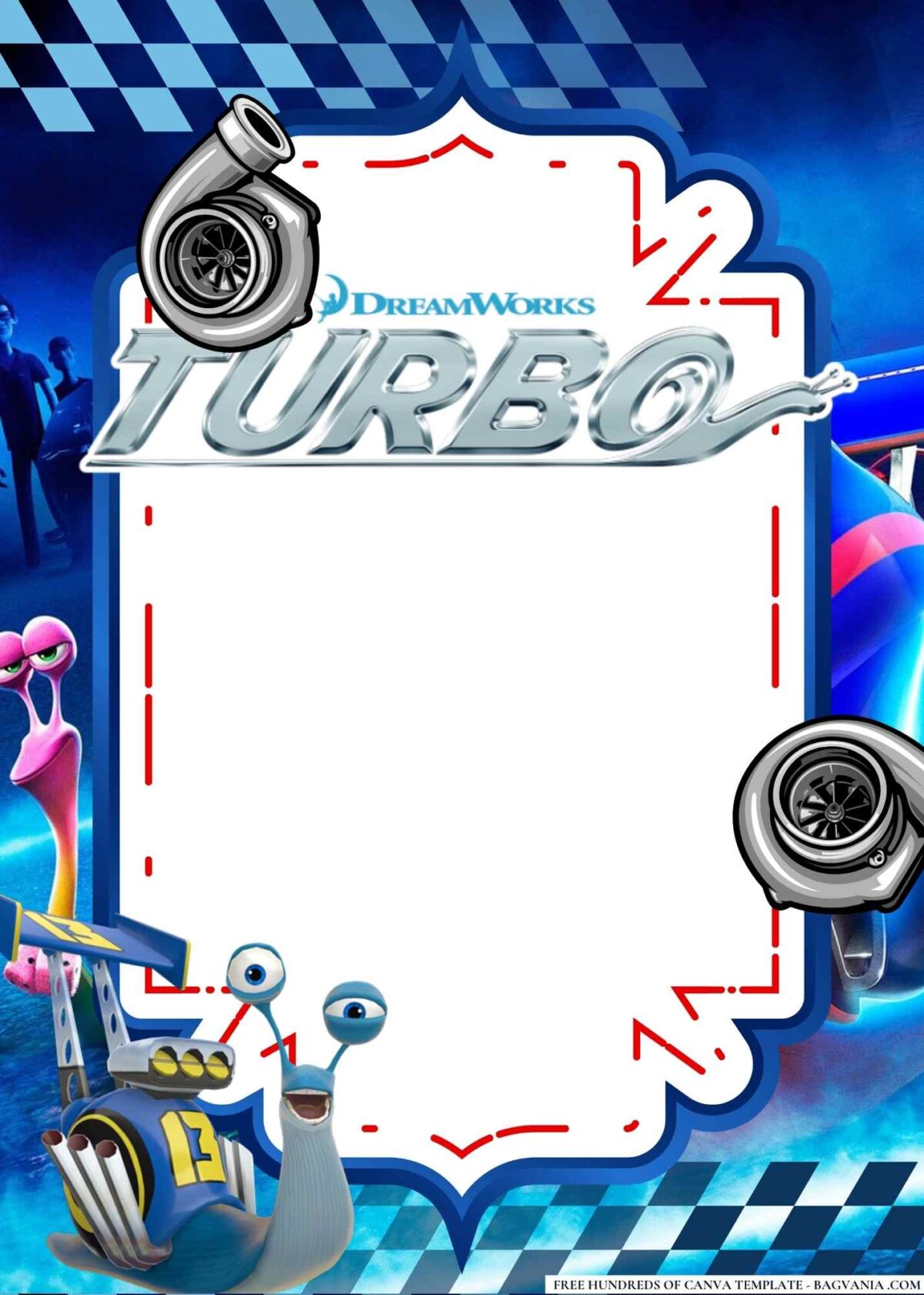 FREE Editable Turbo Birthday Invitations