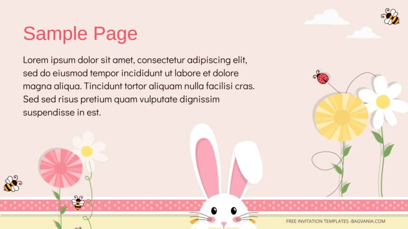 (FREE Canva Templates ) Spring and Bunny PPT Slides Templates