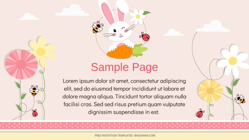 (FREE Canva Templates ) Spring and Bunny PPT Slides Templates