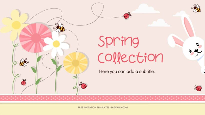 (FREE Canva Templates ) Spring and Bunny PPT Slides Templates