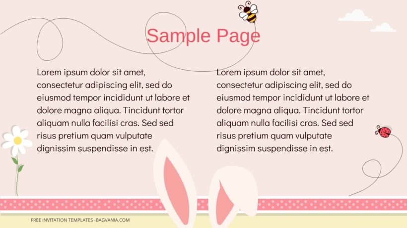 (FREE Canva Templates ) Spring and Bunny PPT Slides Templates