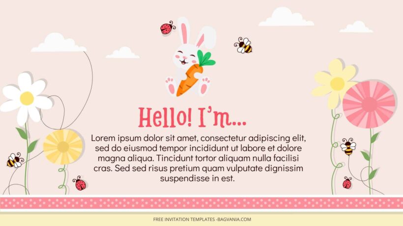 (FREE Canva Templates ) Spring and Bunny PPT Slides Templates