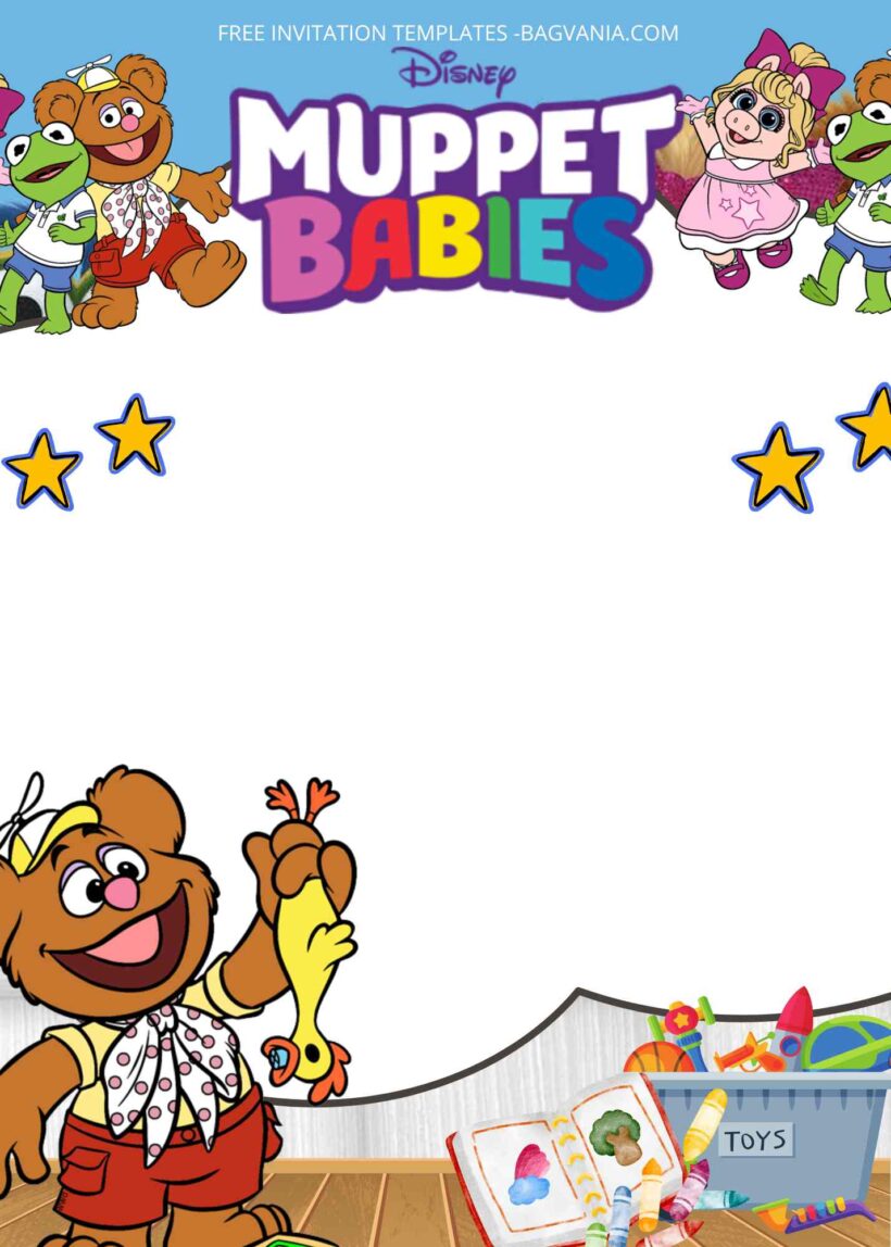 FREE Muppet Babies Birthday Invitation Templates