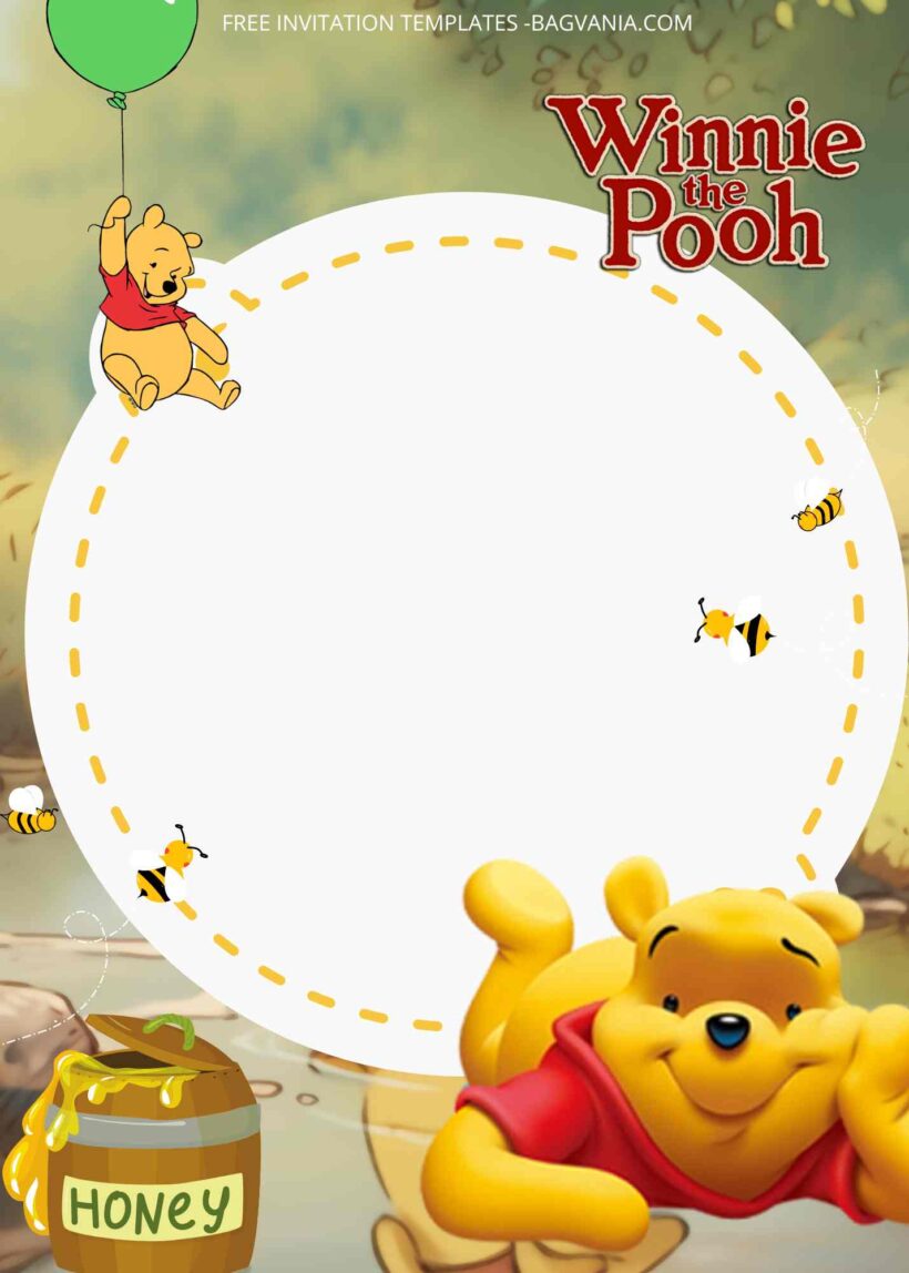 FREE Winnie the Pooh Birthday Invitation Templates