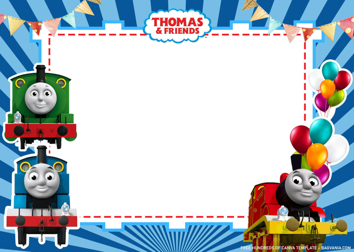 Free Download Thomas & Friends Birthday Invitations