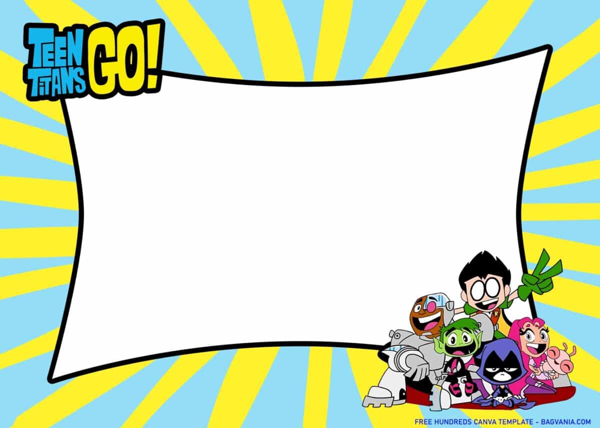 FREE Download Teen Titans Go Birthday Invitations