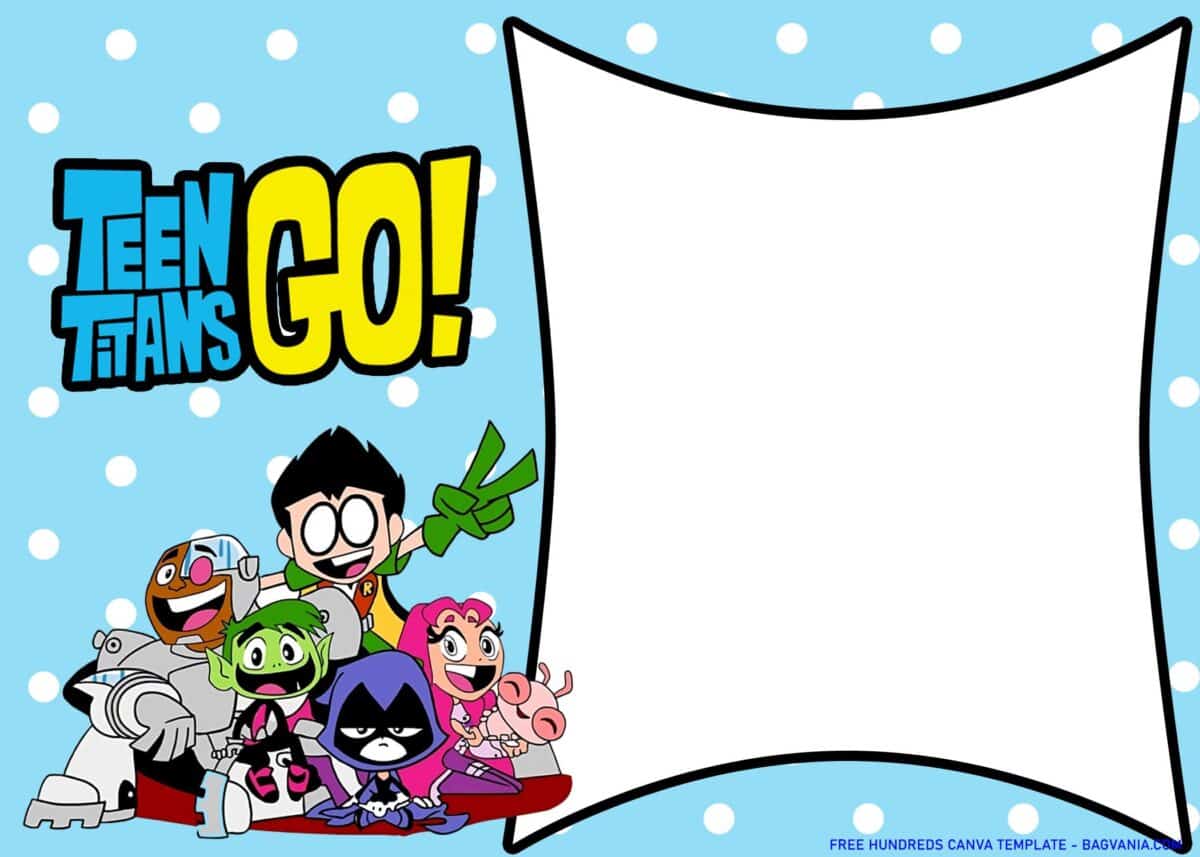 FREE Download Teen Titans Go Birthday Invitations