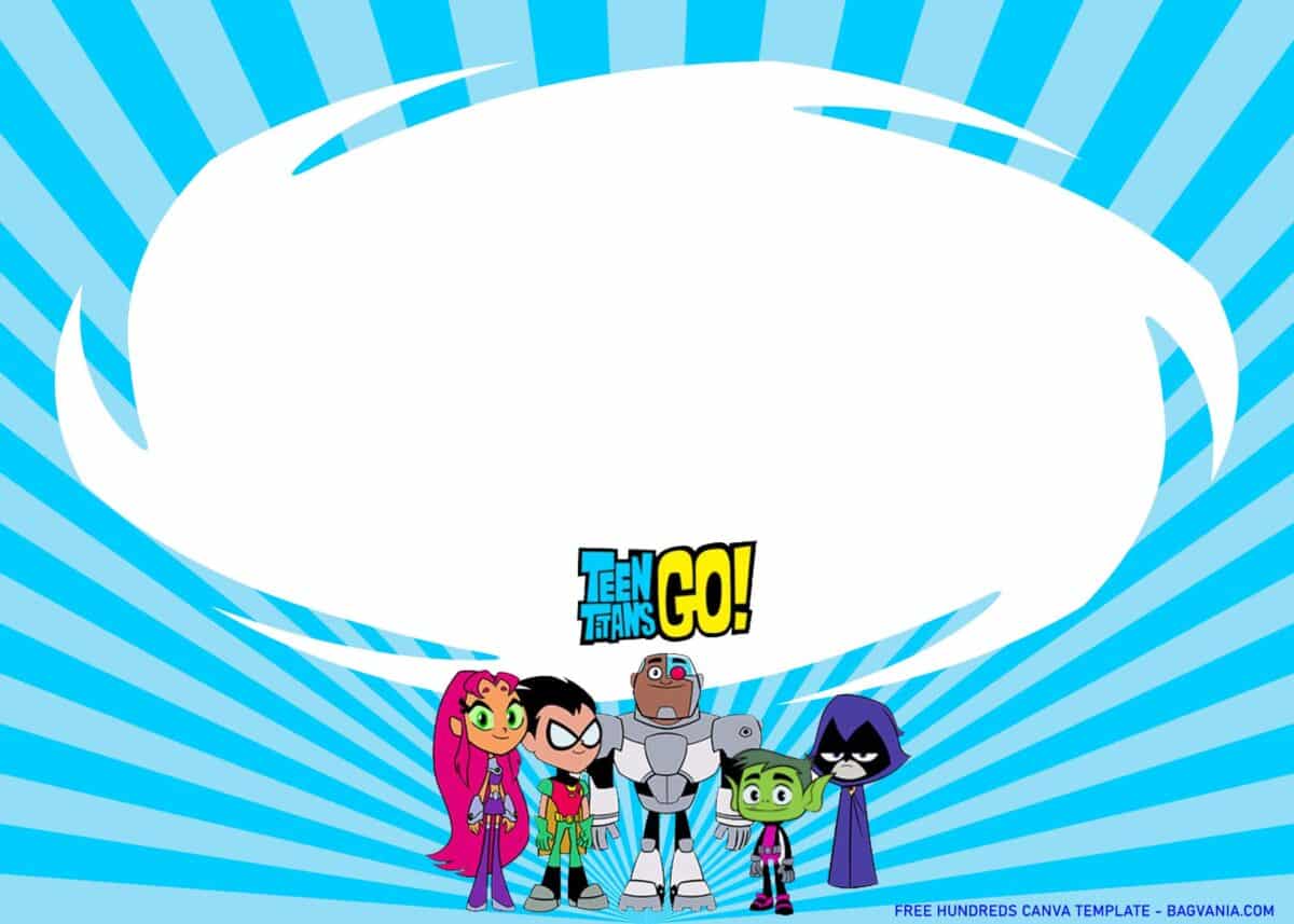 FREE Download Teen Titans Go Birthday Invitations