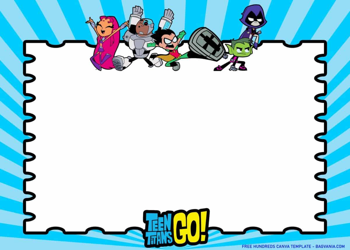 FREE Download Teen Titans Go Birthday Invitations