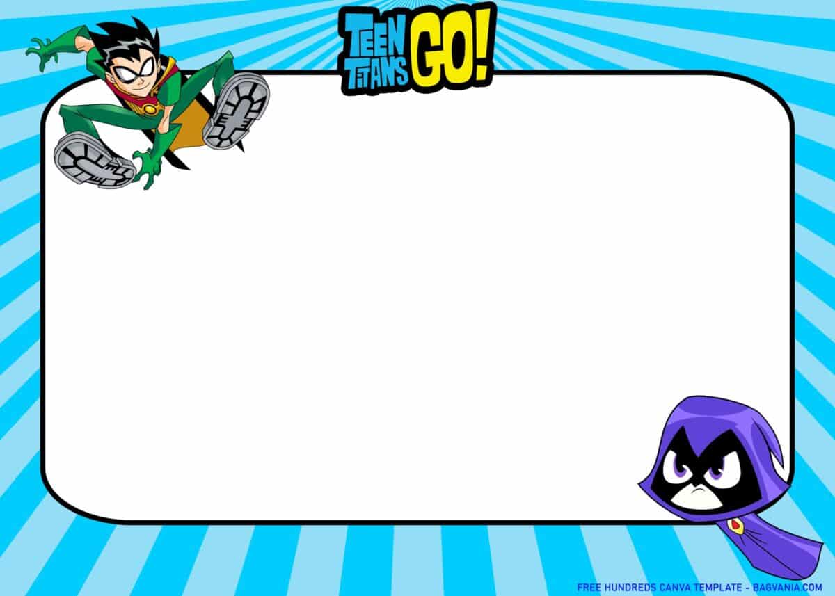 FREE Download Teen Titans Go Birthday Invitations