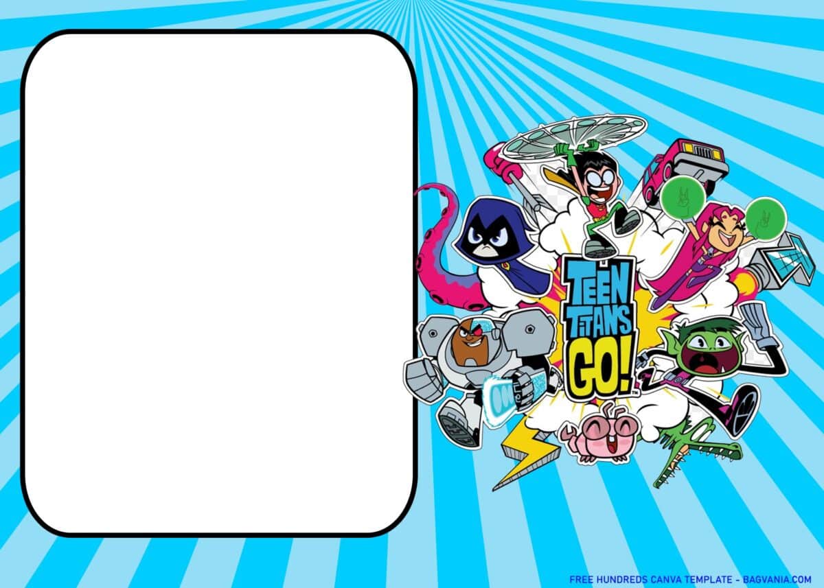 FREE Download Teen Titans Go Birthday Invitations