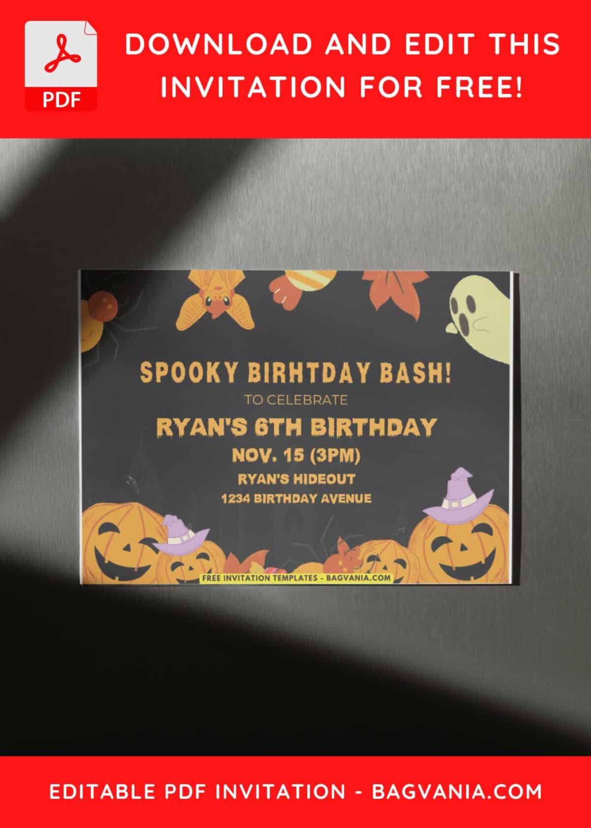 Halloween Kids Birthday Invitation For All Ages