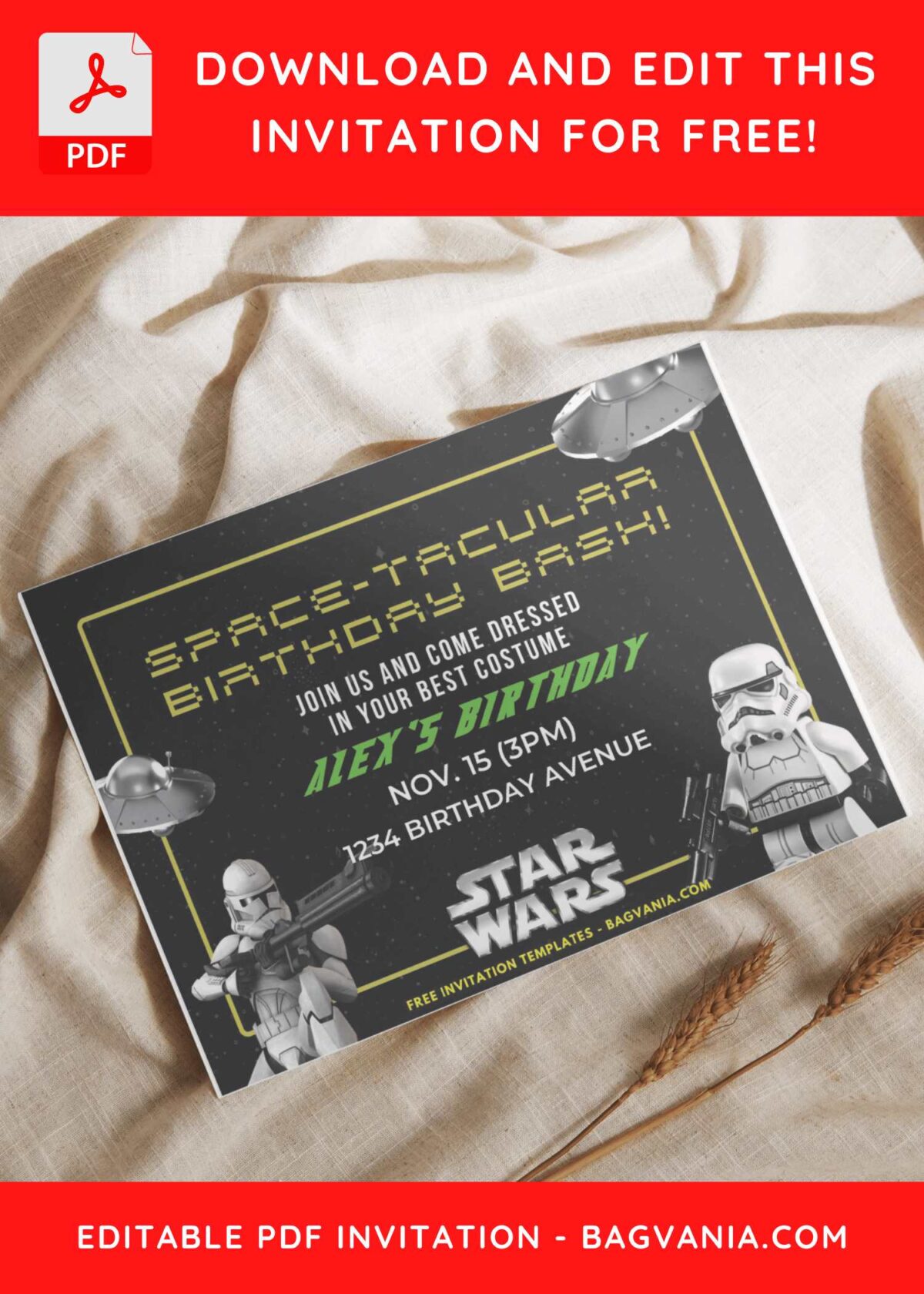 Star Wars Galaxy Invitation 