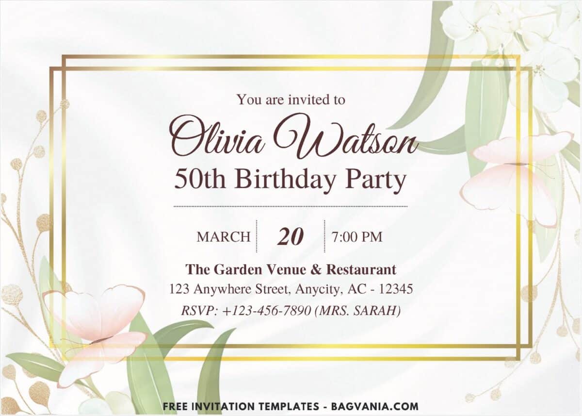 Gold Frame Invitation