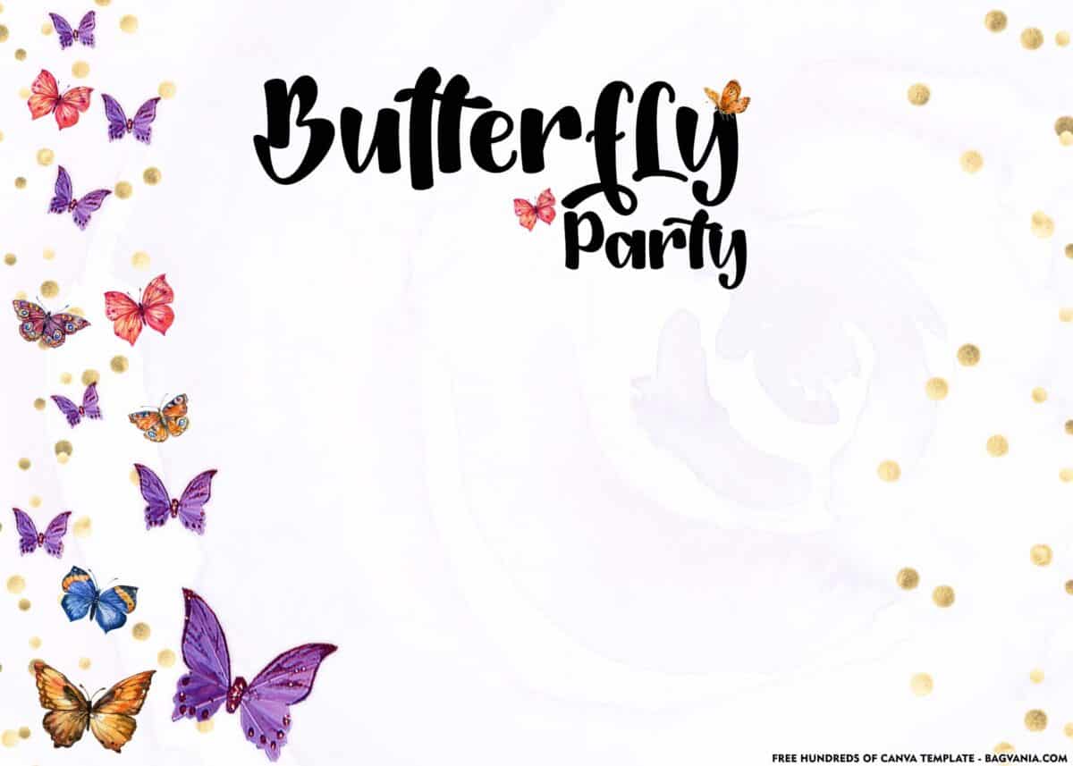 FREE Download Butterfly Party Invitation