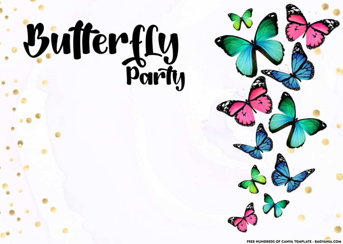 FREE Download Butterfly Party Invitation