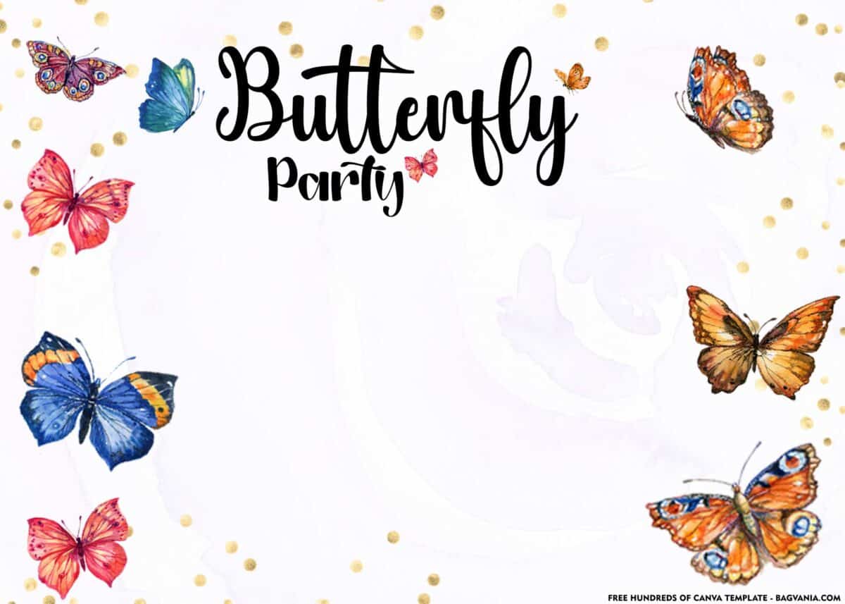 FREE Download Butterfly Party Invitation