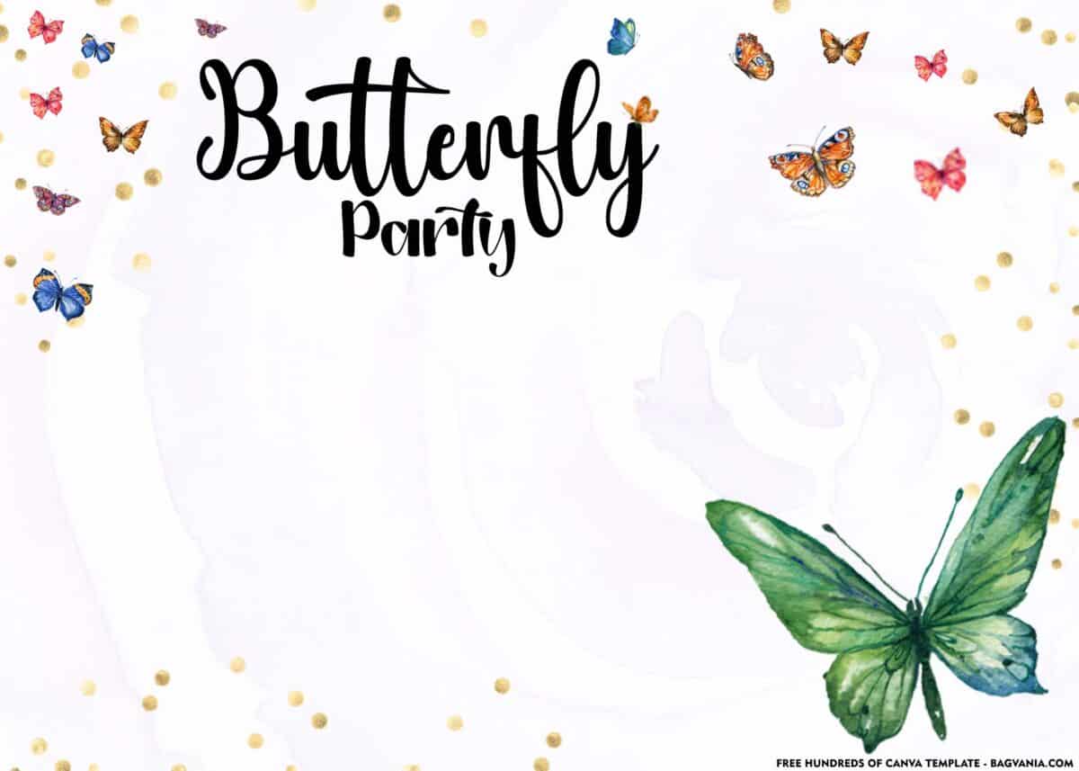 FREE Download Butterfly Party Invitation