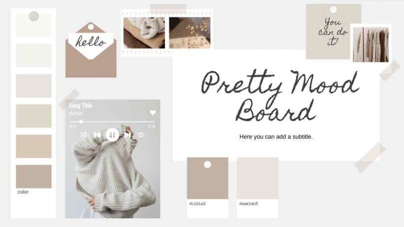 ( FREE Canva Templates ) Aesthetic Mood Board PPT Slides Templates