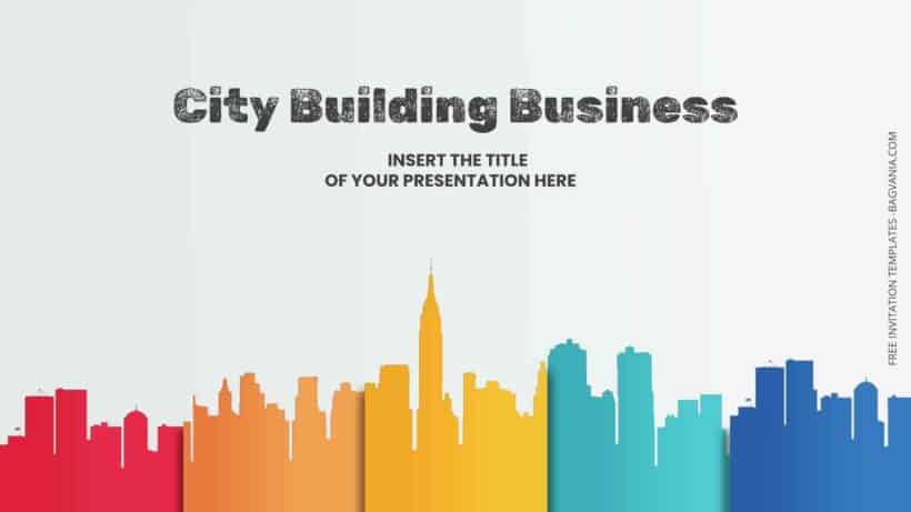 ( FREE Canva Templates ) City Buildings Business PPT Slides Templates