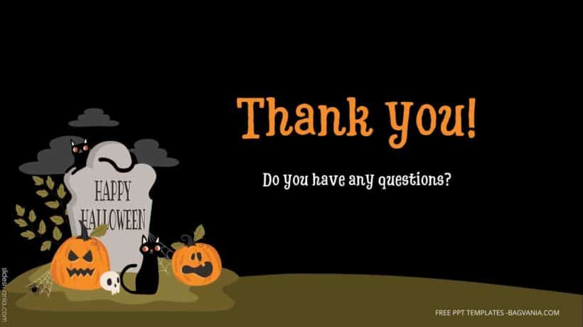 ( FREE Canva Templates ) Cute Halloween With Cat PPT Slides Templates