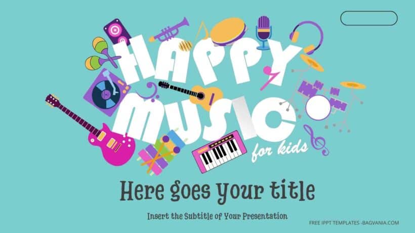 ( FREE Canva Templates ) Happy Music PPT Slides Templates