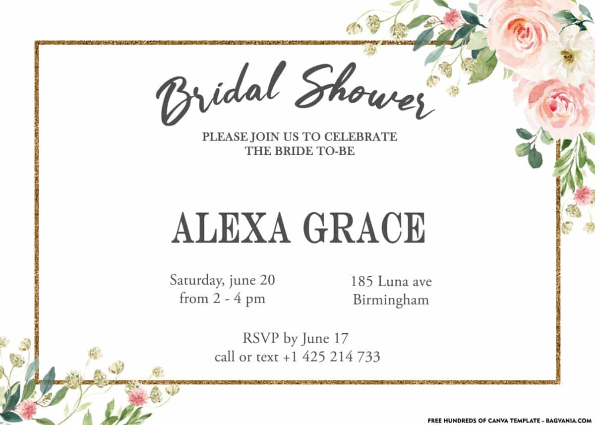 FREE Download Floral Bridal Shower Invitation