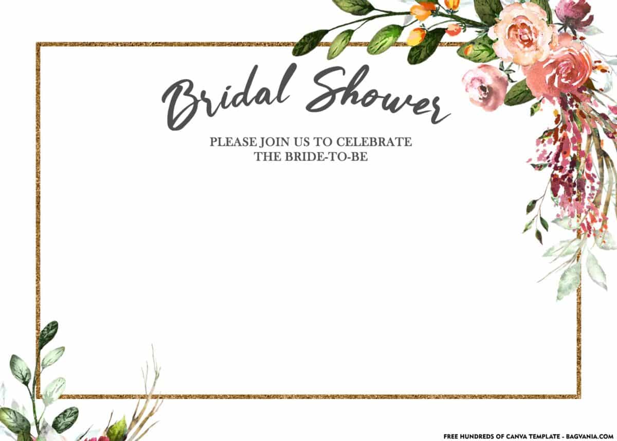 FREE Download Floral Bridal Shower Invitation