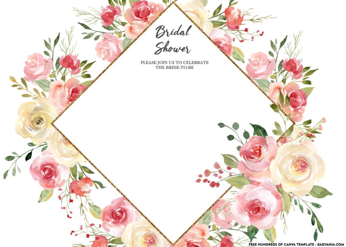 FREE Download Floral Bridal Shower Invitation