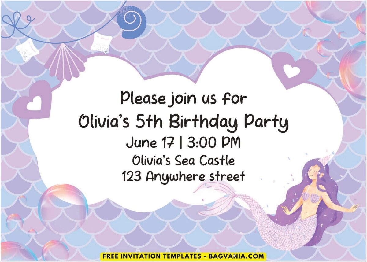 Mermaid Birthday Invitation