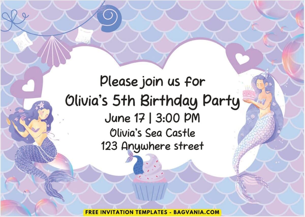 Mermaid Skin Birthday Invitation