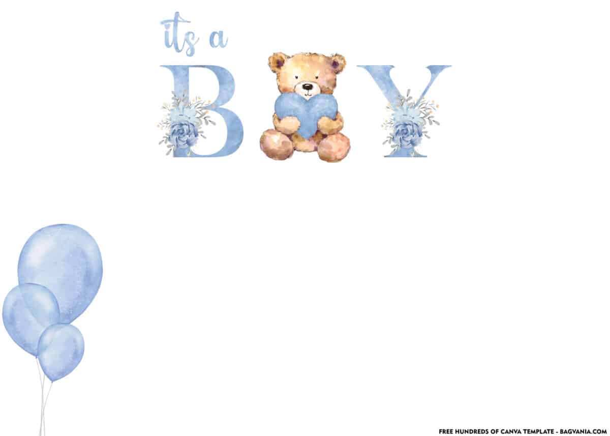 FREE Download Teddy Bear Baby Shower Invitations 