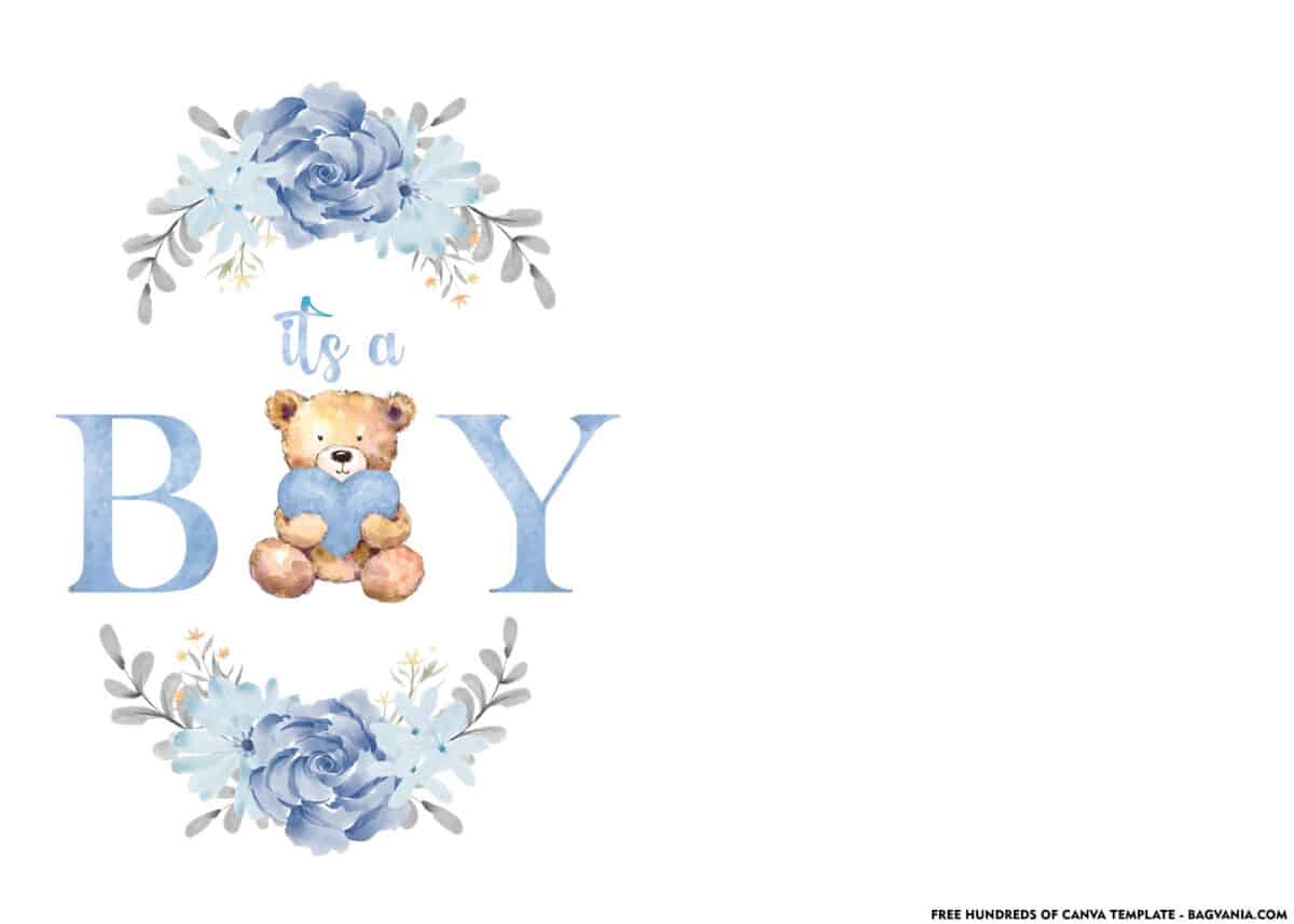 FREE Download Teddy Bear Baby Shower Invitations 