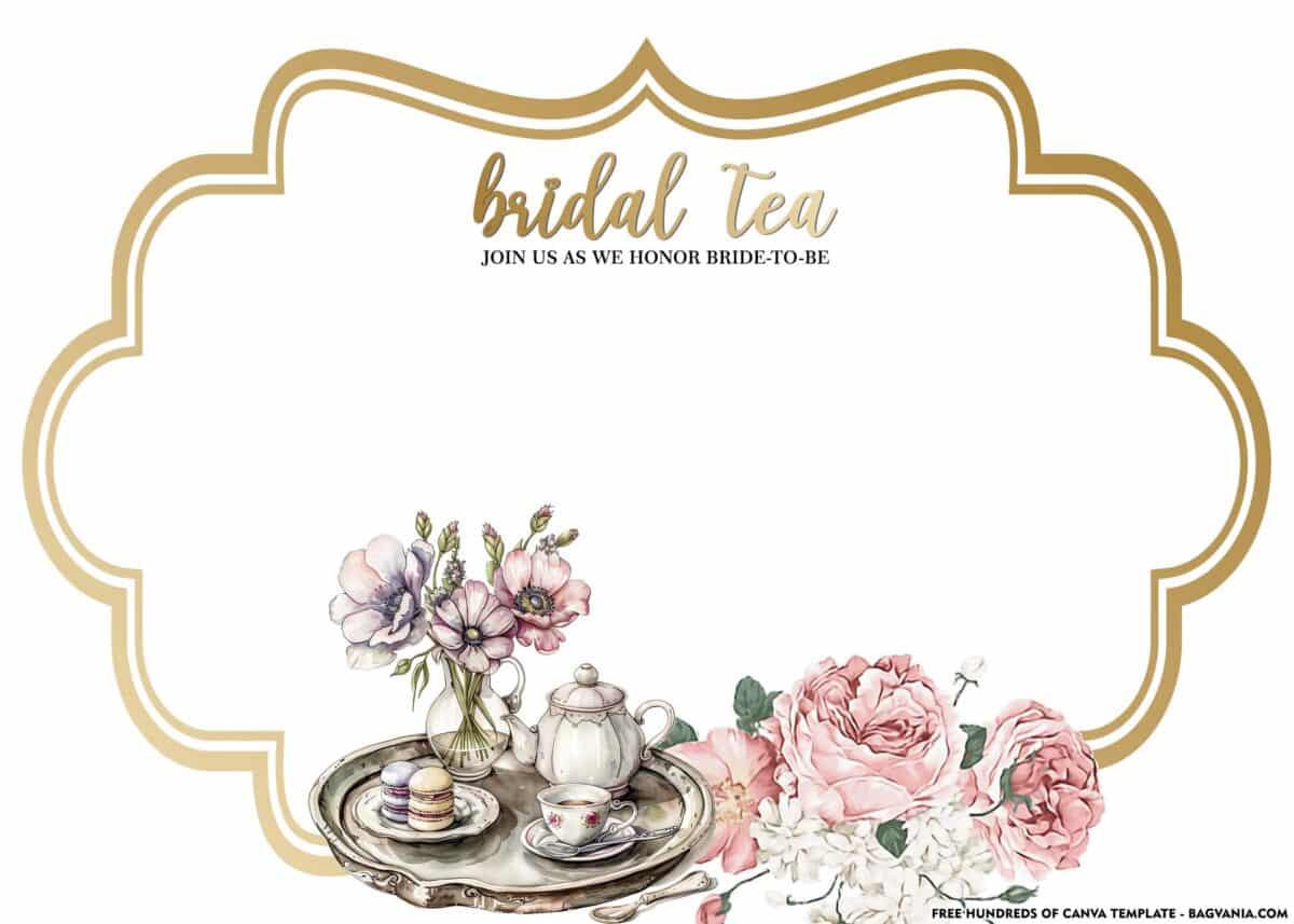 FREE Download Bridal Shower Tea Party Invitations