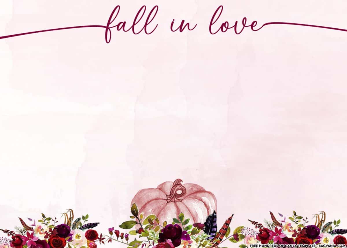 FREE Download Burgundy Fall Bridal Shower Invitation