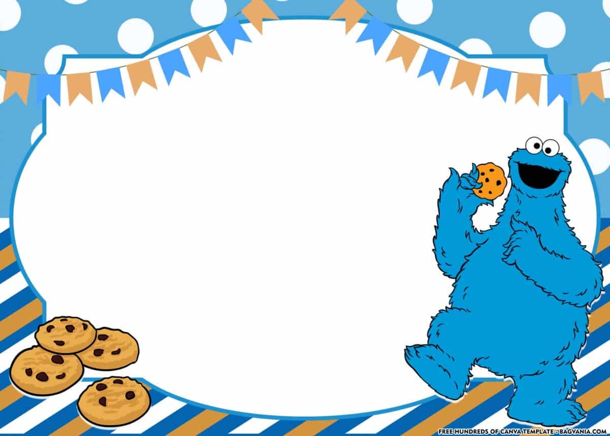 FREE Download Cookie Monster Baby Shower Invitation