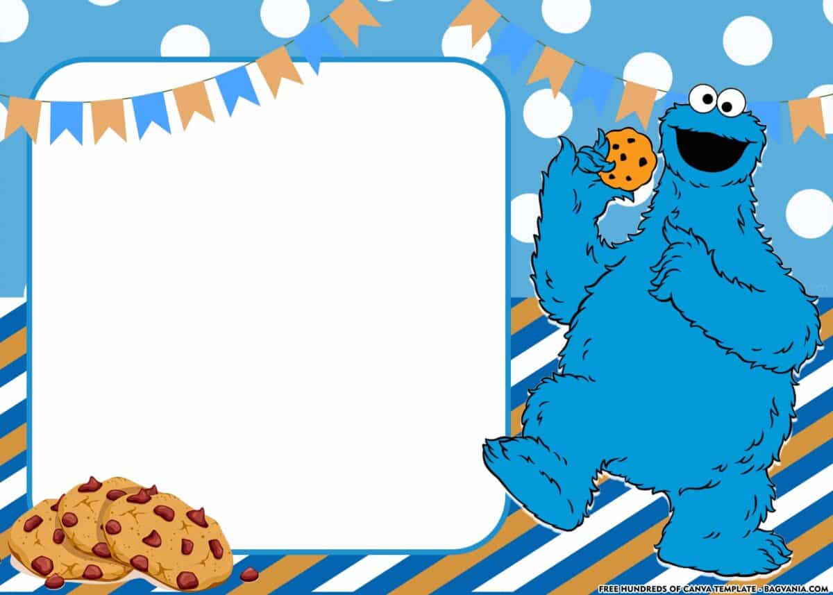 FREE Download Cookie Monster Baby Shower Invitation